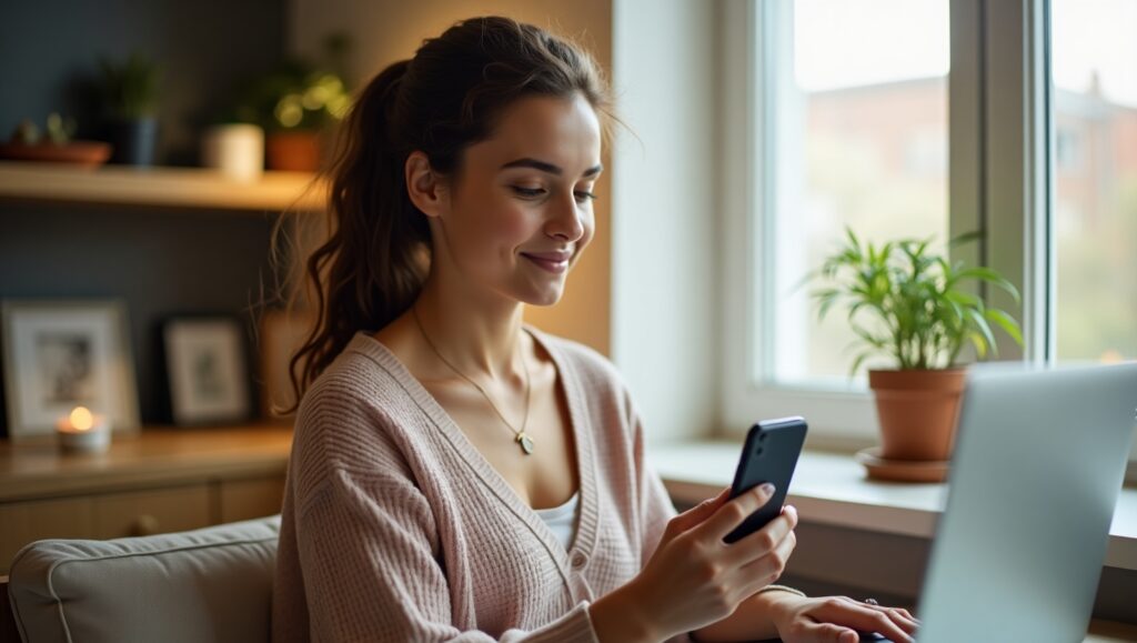 Flux Dev dijital detox woman A digital detox is a planned brea 2