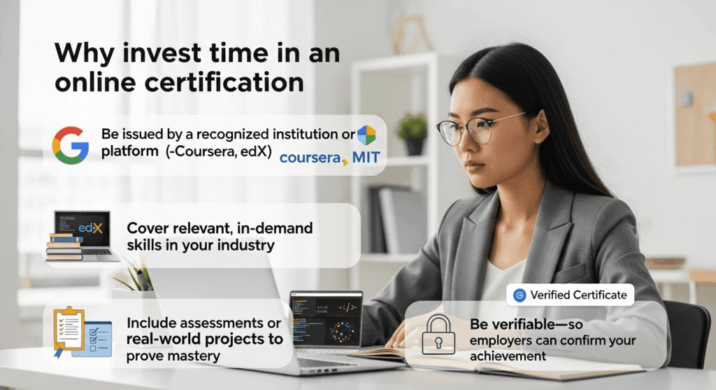 The Best Online Certifications to Boost Your Career 2025 1 What Makes an Online Certification Worth Your Times