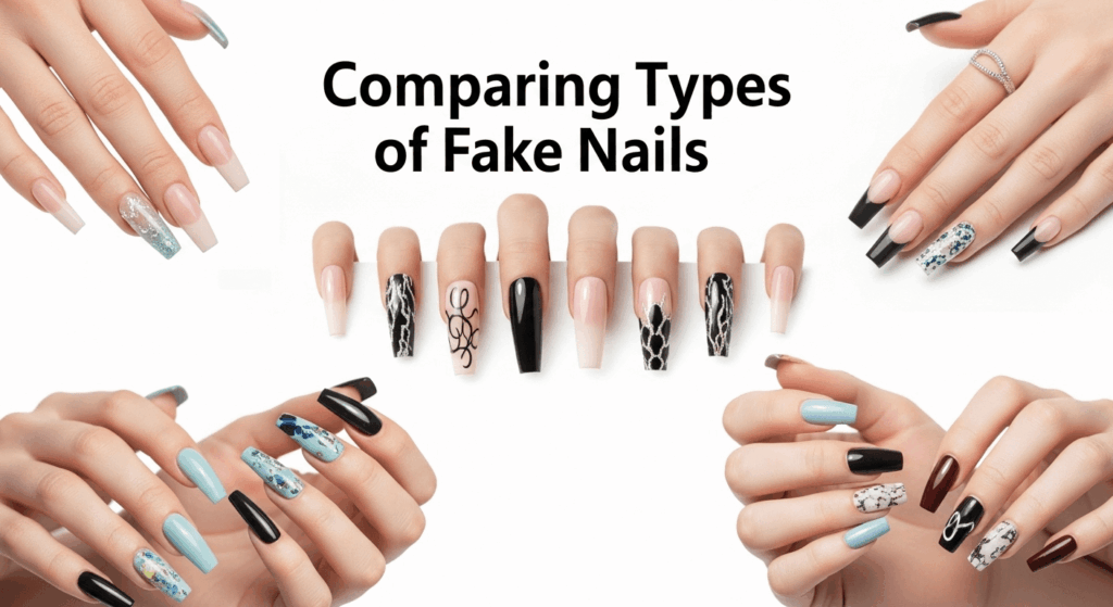 Everything You Need to Know About Fake Nails: Types, Application, Risks & Pro Tips 2025 2 Comparing Types of Fake Nails 1